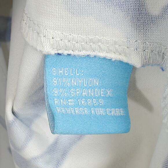 J McLaughlin Catalina Cloth Tunic Top Size Small Blue Coral Print Beach Coastal - Picture 8 of 9